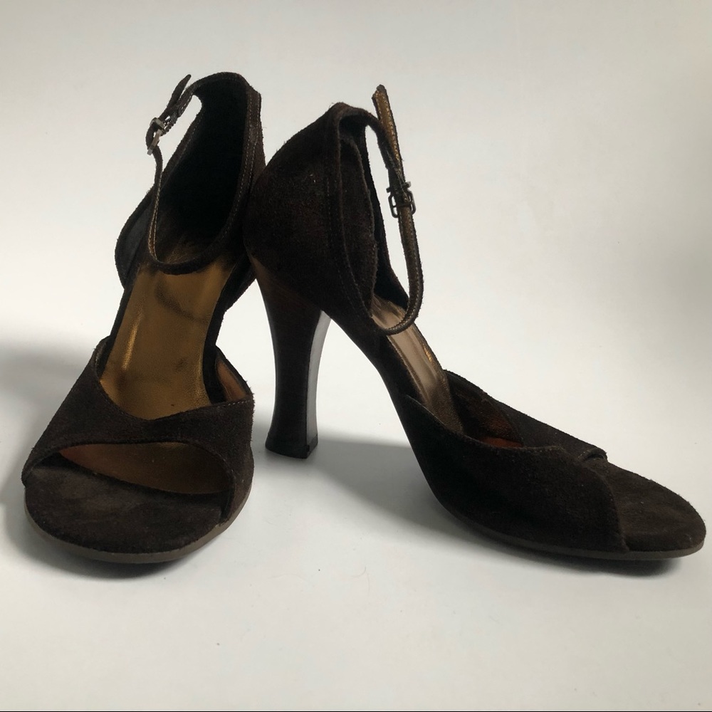 Vintage Dolce & Gabbana Peep Toe Sandals with Ankle Strap - Picture 3 of 8